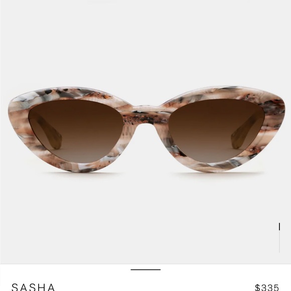 KREWE Cream and Brown Cat-Eye Glasses - Picture 1 of 6